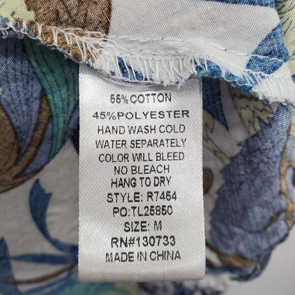 Umgee Womens Boho Floral Tunic Dress Size M Multicolor Bell Sleeve Keyhole Neck - Picture 10 of 14